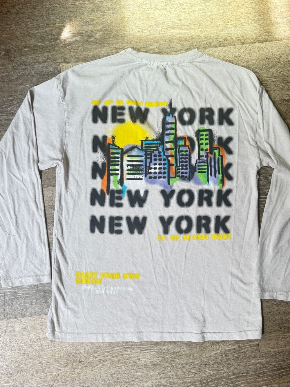 Zara New York Graphic Long-Sleeve